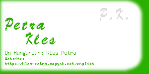 petra kles business card